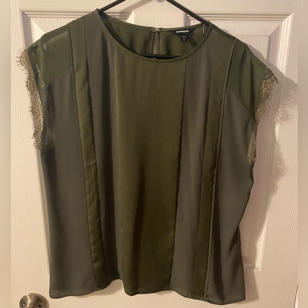 Express Army Green Women’s Top - Large